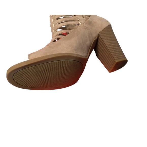 Guess suede Open toe block heel booties sz 9.5 M - Picture 5 of 5